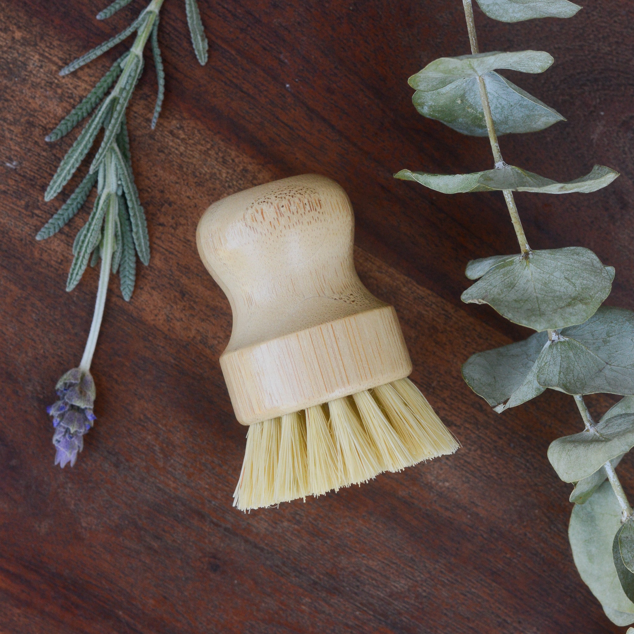 Bamboo Pot Scrubber Brush