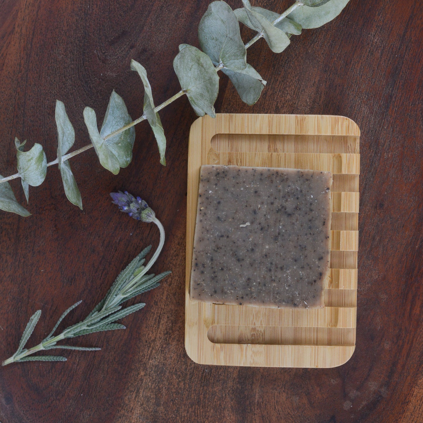 Waterfall Self-Draining Bamboo Soap Dish